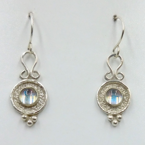 Click to view detail for DKC-2132 Earrings, Mercury Mist Topaz $110